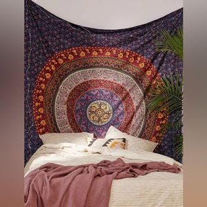 Large, tasseled urban outfitters wall tapestry